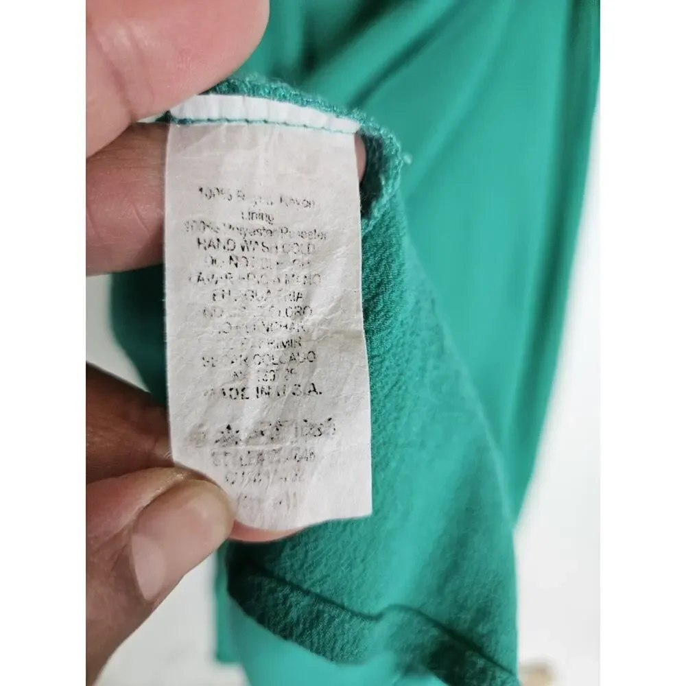 Honey Punch Long Pencil Skirt Side Slit Lightweight Size Medium Green Summer